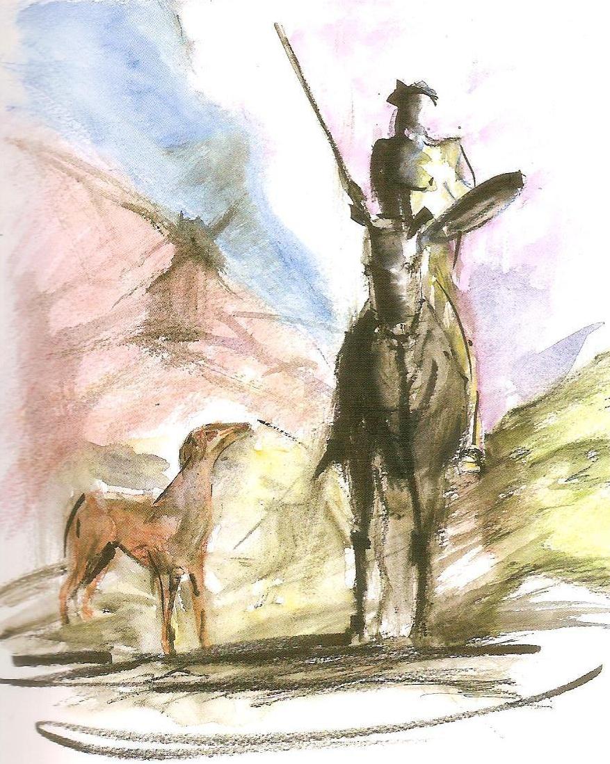 De la coleccin "Molinos de sueos y realidades en el Quijote" y motivo de la portada de "El Quijote en romance", Salvador Martn de Molina